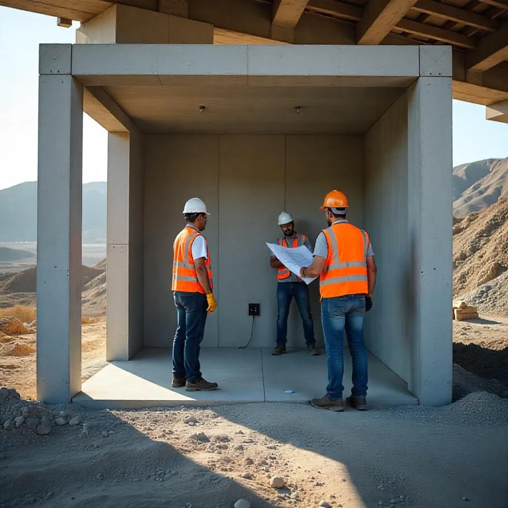 Construcción de salas técnicas en hormigón armado