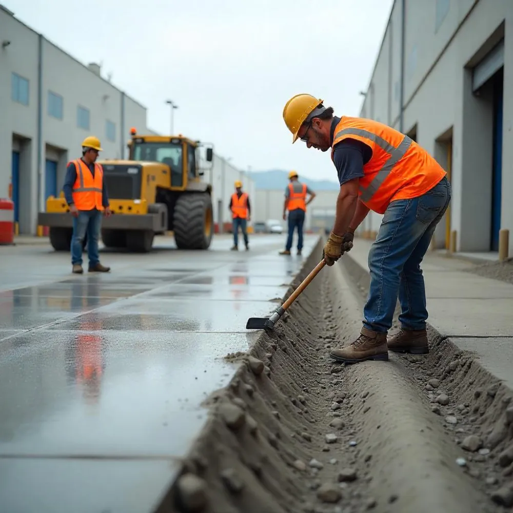 Pavimentación de áreas industriales